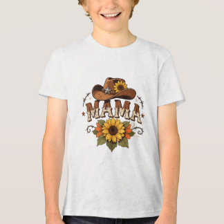 Westliches Mama-Sonnenblumen-Cowgirl-Design Tri-Blend Shirt