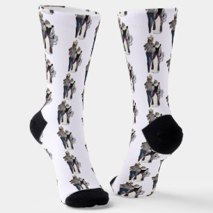 Westliches Paar Cowboy Katze Socken