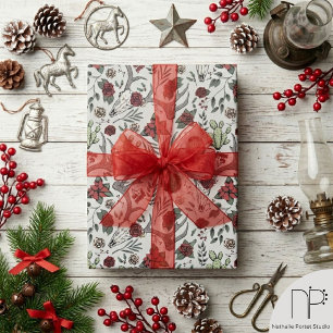Westliches Rentier-Schädel-Weihnachtsfest Geschenkpapier