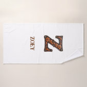 Westliches Werkleder-Initial-Monogramm Z Badehandtuch (Badehandtuch)