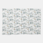 Westliches Winterholz-Fuchs-Muster Geschirrtuch (Horizontal)
