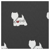WestLiebe des hochland-Terrier-(Westie) Stoff (Nahaufnahme)
