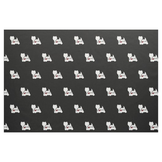 WestLiebe des hochland-Terrier-(Westie) Stoff (Fat Quarter (45,7 x 55,9 cm))