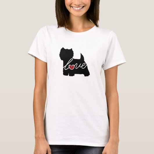 WestLiebe des hochland-Terrier-(Westie) T-Shirt (Vorderseite)