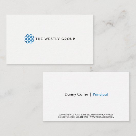 Westly Visitenkarte (Vorne/Hinten)