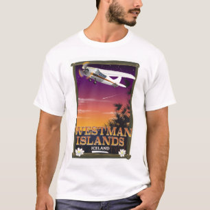 Westmännerinseln Island Reiseplakat T-Shirt