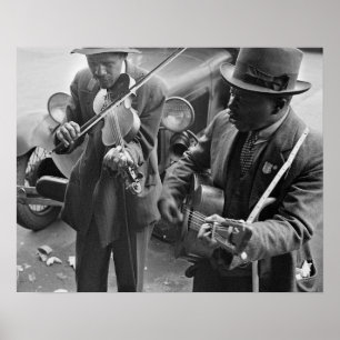 Westmemphis-Straße Musicians, 1935. Vintages Foto Poster