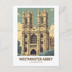 Westminster Abbey England Reise Kunst Vintage Postkarte