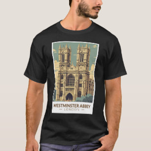 Westminster Abbey England Reise Kunst Vintage T-Shirt