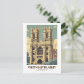 Westminster Abbey England Reisen Vintag Postkarte (Stehend Vorderseite)
