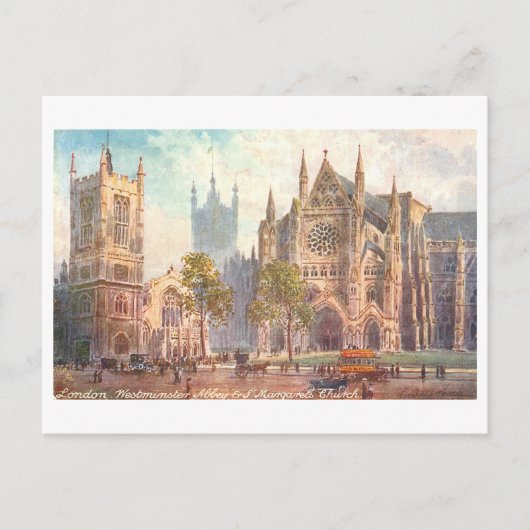 Westminster Abbey London Vintag Postcard Postkarte (Vorderseite)