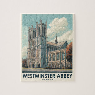 Westminster Abbey London Vintage Reise Puzzle