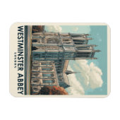 Westminster Abbey London Vintage Travel Magnet (Horizontal)