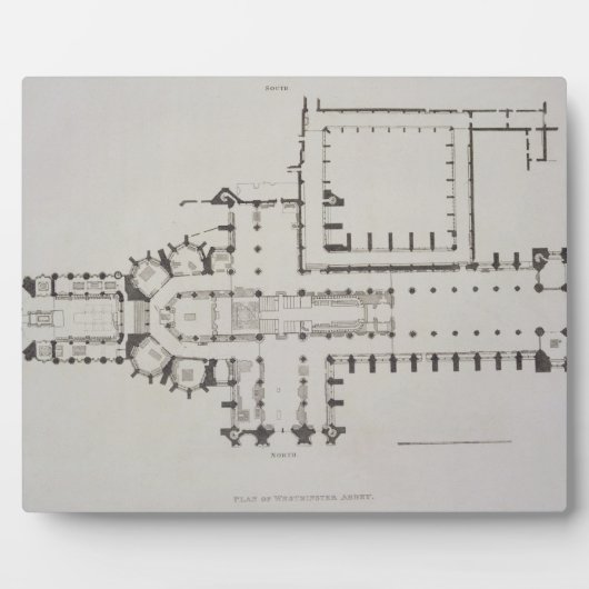 Westminster-Abbey-Plan, Westminst-1-Plattform Fotoplatte (Vorderseite)