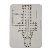 Westminster-Abbey-Plan, Westminst-1-Plattform Magnet (Vertikal)