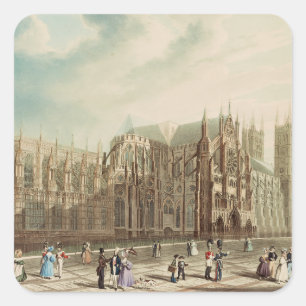 Westminster Abbey Quadratischer Aufkleber