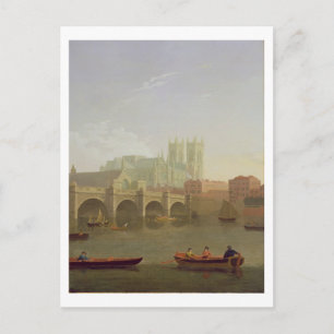Westminster Abbey und Westminster Bridge aus Postkarte