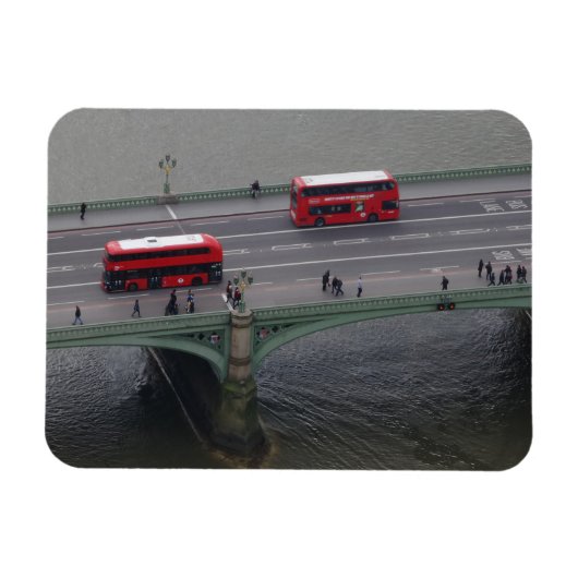 Westminster Bridge & Buses 3"x4" Magnet (Horizontal)