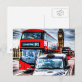 Westminster Bridge London Postkarte (Vorne/Hinten)