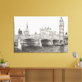 Westminster Bridge London UK. 30/10/2006 Leinwanddruck (Insitu (Wohnzimmer))