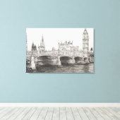 Westminster Bridge London UK. 30/10/2006 Leinwanddruck (Insitu (Holzboden))