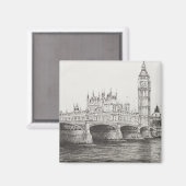 Westminster Bridge London UK. 30/10/2006 Magnet (Vorderseite/Rückseite)