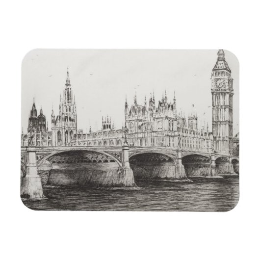 Westminster Bridge London UK. 30/10/2006 Magnet (Horizontal)