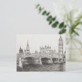 Westminster Bridge London UK. 30/10/2006 Postkarte (Stehend Vorderseite)
