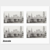 Westminster Bridge London UK. 30/10/2006 Rechteckiger Aufkleber (Blatt)