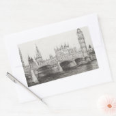 Westminster Bridge London UK. 30/10/2006 Rechteckiger Aufkleber (Umschlag)