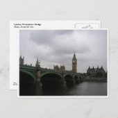 Westminster Bridge Postkarte (Vorne/Hinten)