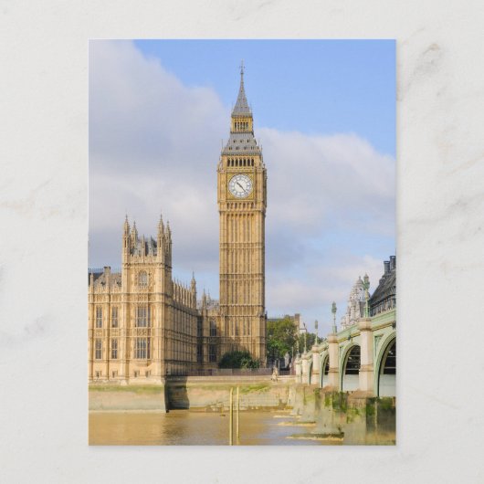 Westminster Bridge und Big Ben, London UK Postcard Postkarte (Vorderseite)
