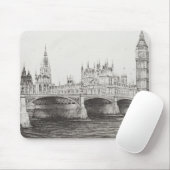 Westminster-Brücke London Großbritannien. Mousepad (Mit Mouse)