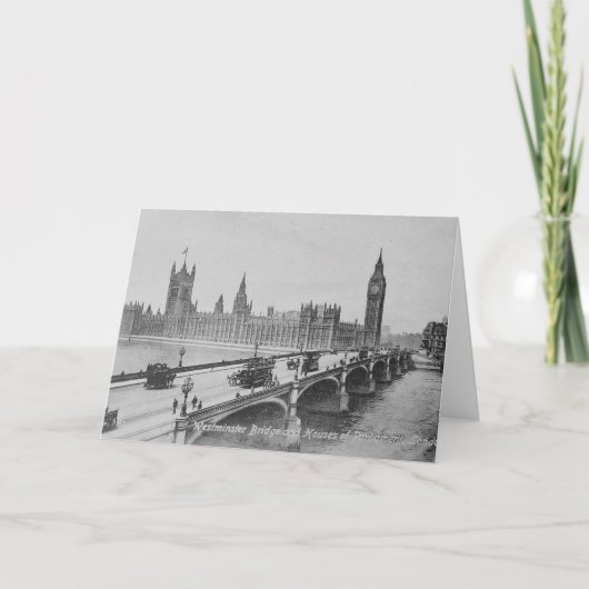 Westminster-Brücke und die Häuser von Karte (Vorderseite)