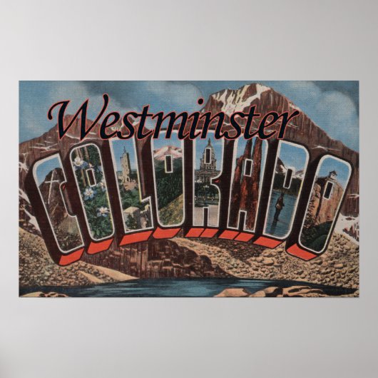 Westminster, Colorado - Große Buchstabenszenen Poster (Vorne)