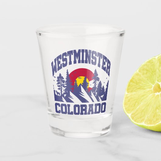 Westminster, Colorado Schnapsglas (Vorderseite)