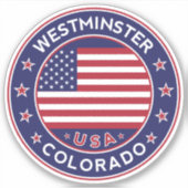 Westminster Colorado, Westminster Aufkleber (Vorderseite)