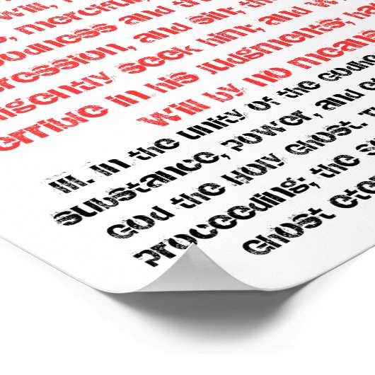 Westminster Confession Ch. 2 Abschnitt 1 und 3 Poster (Ecke)