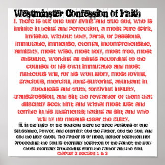 Westminster Confession Ch. 2 Abschnitt 1 und 3 Poster