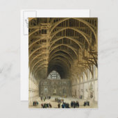 Westminster Hall, eingraviert durch J. Bluck pub Postkarte (Vorne/Hinten)