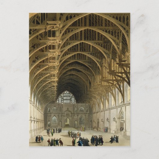 Westminster Hall, eingraviert durch J. Bluck pub Postkarte (Vorderseite)