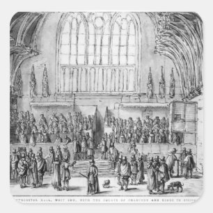 Westminster Hall Quadratischer Aufkleber