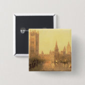 Westminster: Häuser des Parlaments, c.1860 (Öl an Button (Vorne & Hinten)