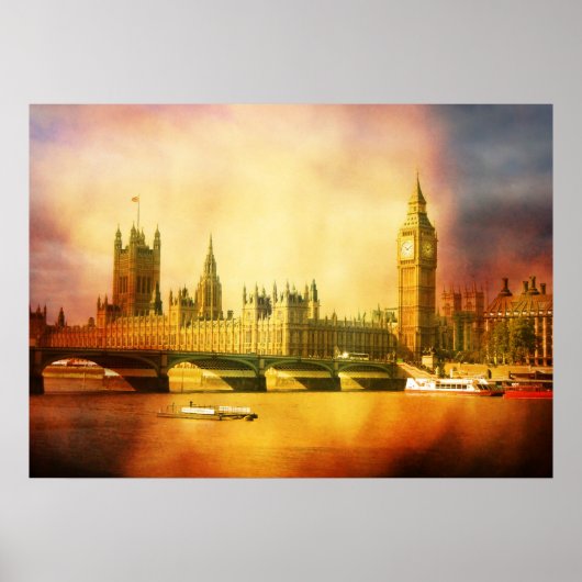 Westminster Palace and Bridge Poster (Vorne)