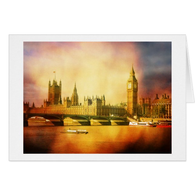 Westminster Palace und Brücke mit Big Ben (Vorderseite (Horizontal))