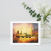 Westminster Palace und Brücke mit Big Ben Einladung (Stehend Vorderseite)