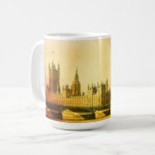 Westminster Palace und Brücke mit Big Ben Kaffeetasse (Vorderseite Links)