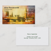 Westminster Palace und Brücke mit Big Ben Visitenkarte (Vorne/Hinten)