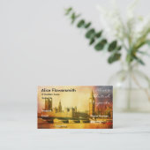 Westminster Palace und Brücke mit Big Ben Visitenkarte (Stehend Vorderseite)