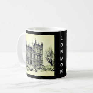 Westminster, Parlament, London im Winter - britisc Kaffeetasse
